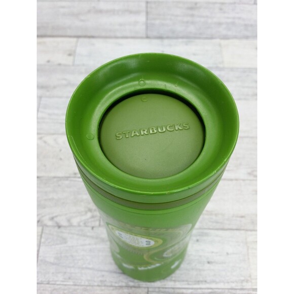 2010 Starbucks Coffee Eco Green Recycled Plastic 16oz Travel Tumbler Cup - Picture 6 of 9